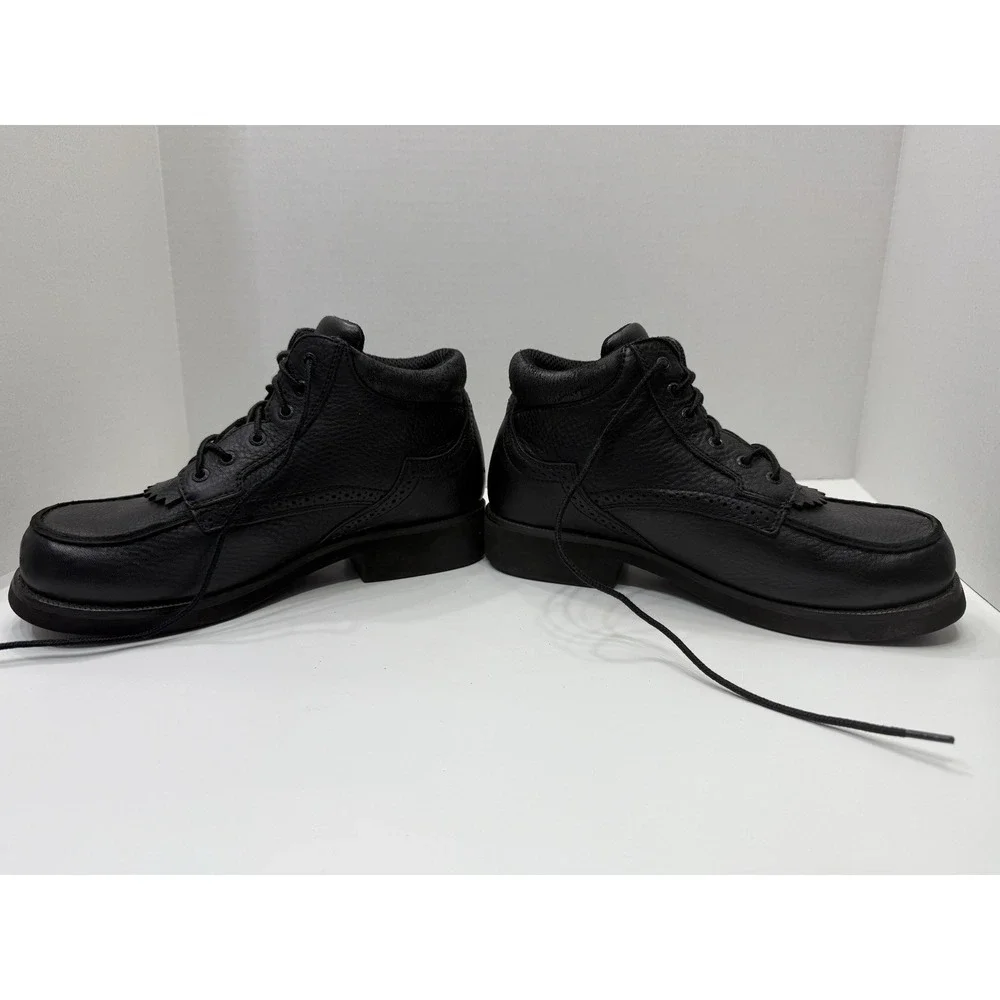 Twisted X Mens Size 9 Chuck Up Boots Black Leather lace up square soft toe work